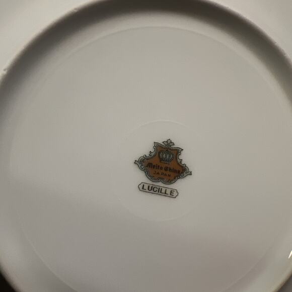 12 Vintage MEITO LUCILLE 6.5" Bread Plates 1960s Japan Floral PRISTINE EXCELLENT - Picture 12 of 16